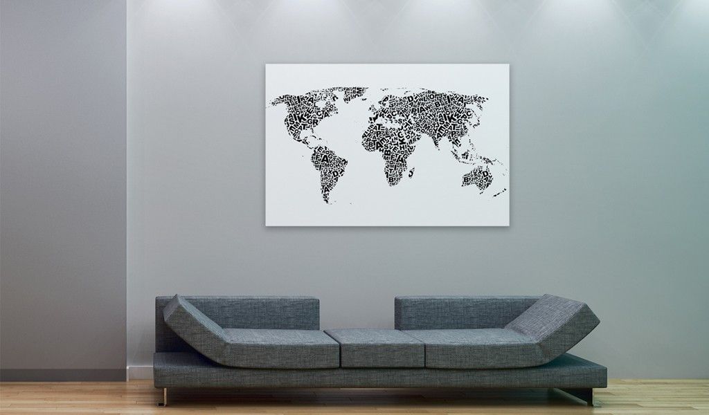 obraz mapa Obraz   Mapa świata   alfabet | Abra Meble obraz mapa