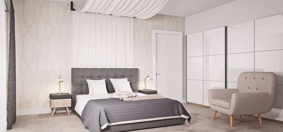 Tapicerowane łóżko - pomysł na elegancką sypialnię.